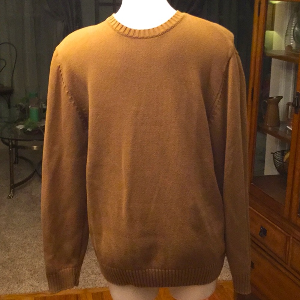 Golden tan crewneck sweater